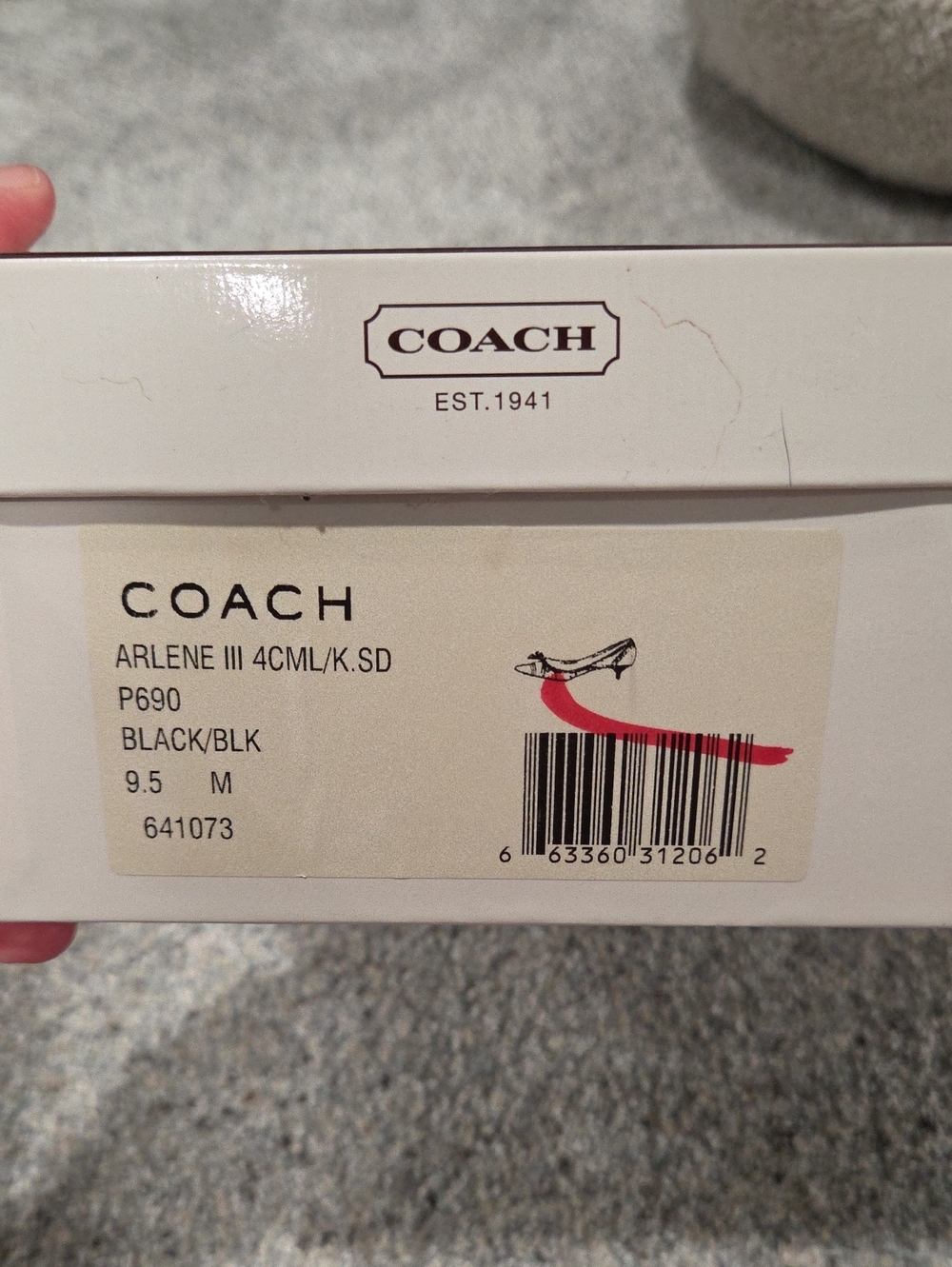 COACH Arlene III Black Heels 4CML/K.SD P 690